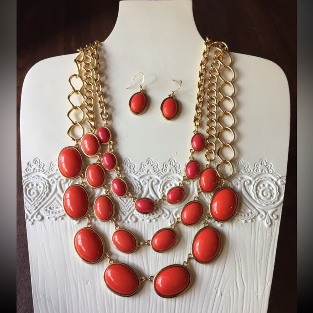 Statement Necklace And Earrings - image 2